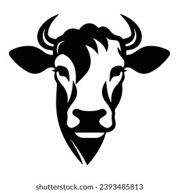Cow Flat Icon Isolated On White Background