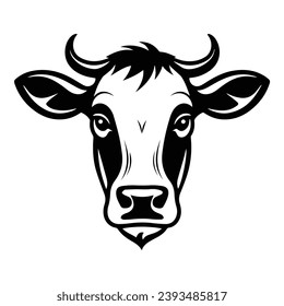 Cow Flat Icon Isolated On White Background