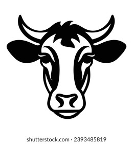 Cow Flat Icon Isolated On White Background