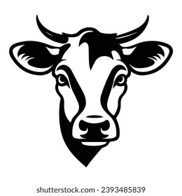 Cow Flat Icon Isolated On White Background
