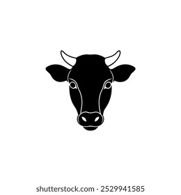 Cow Flat Icon Isolated On White Background