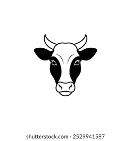 Cow Flat Icon Isolated On White Background