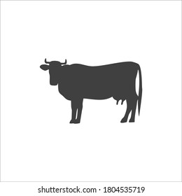 Cow flat icon. Vector illustration