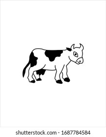 cow flat icon,vector best flat design icon.