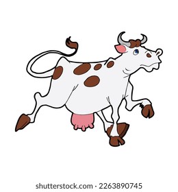 Cow flat illustration. Vector image
