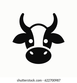Cow flat vector icon.