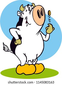 cow flip coin