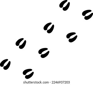 cow foot print illustration on white background..eps