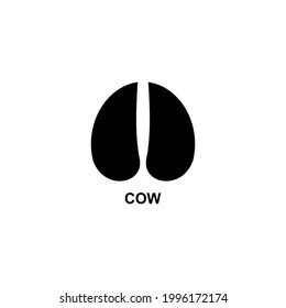 Cow Footprint Icon Vector Sign Symbol