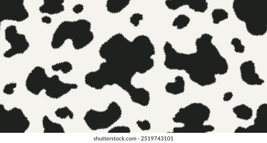 Cow fur spots seamless pattern vector illustration.