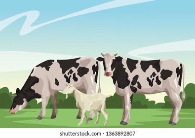 cow and goat