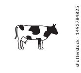 Cow graphic design template vector isolated illustration