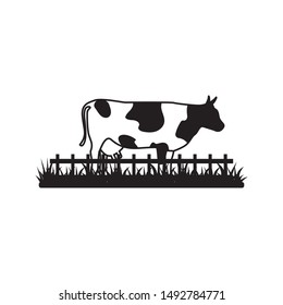 Cow graphic design template vector isolated illustration