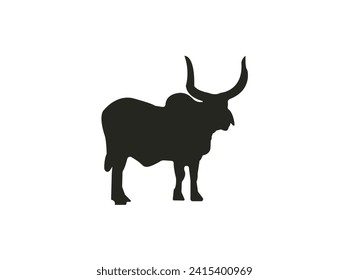 Cow Hand drawn vector illustration and logo design.