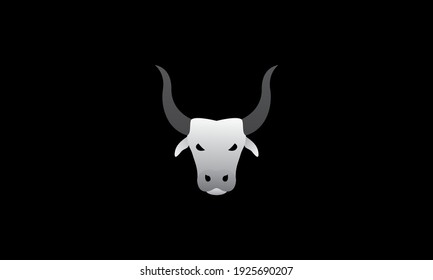 cow head abstract white logo design vector icon symbol graphic illustration