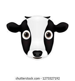 Cow head cartoon vector