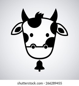 cow head design, vector illustration eps10 graphic 