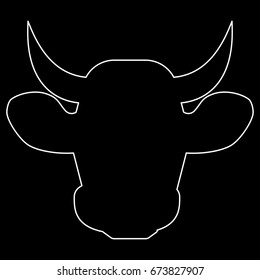 Cow head icon .