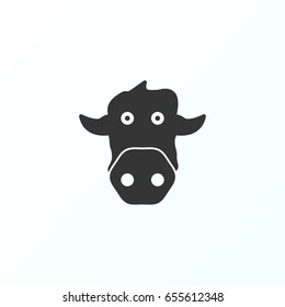 Cow head icon illustration isolated vector sign symbol
