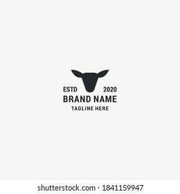 Cow head icon isolated on white background. Design elements for logo, label, emblem, sign. Vector illustration