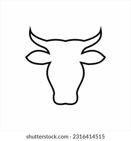 Cow head icon logo design.