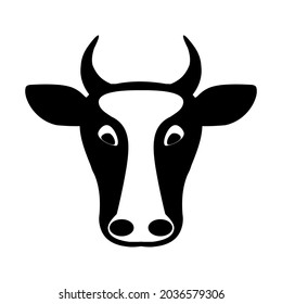 cow head icon on white background