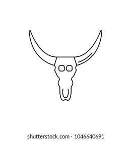 Cow head icon. Outline cow head vector icon for web design isolated on white background