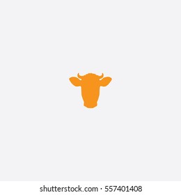 Cow Head icon silhouette vector illustration

