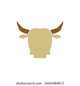 cow head icon, simple flat style, illustration, logo sign symbol pictogram template, for ui or ux isolated on white for mobile app, editable