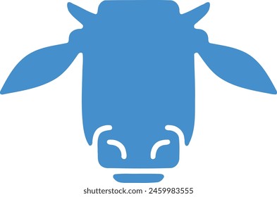 cow head icon, simple cow icon sign