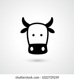 Cow Head Icon Vector