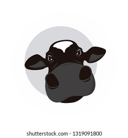 Cow head icon vector illustration.