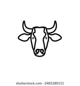 cow head icon vector set collection for web