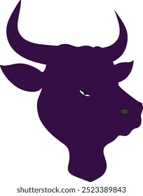Cow head icon vector silhouette concept