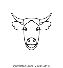 cow head icon vector template illustration logo design