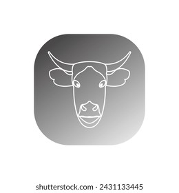 cow head icon vector template illustration logo design