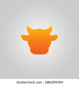 Kuhkopfgrafik für einfaches Logo-Design