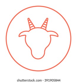 Cow head line icon.