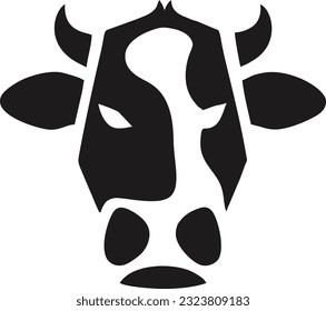 Cow head logo design, Cow head silhouette emblem logo label, Farming Logo, Vector illustration 5