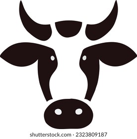 Cow head logo design, Cow head silhouette emblem logo label, Farming Logo, Vector illustration 4