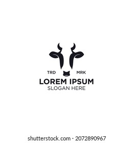 Cow Head Logo Design Template