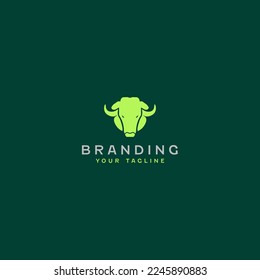 Cow head Logo Design Template