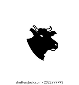Cow Head Logo Design Vector Illustration