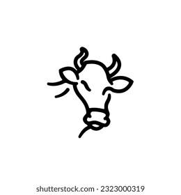 Design des Cow Head Logos Vektorsymbol-Illustration-Design