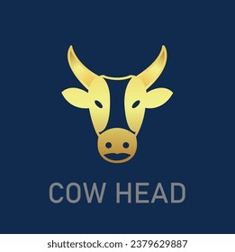 Cow head logo design vector image