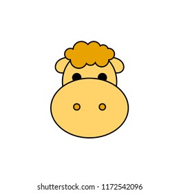 Cow head logo icon