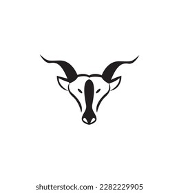 cow head logo template design vector abstract illustration