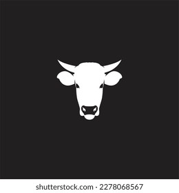 logotipo de cabeza de vaca. ilustración vectorial