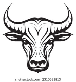 cow head mascot logo, design for badge, emblem, or printing, cow farm logo design, Vector illustration