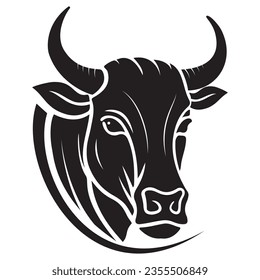 cow head mascot logo, design for badge, emblem, or printing, cow farm logo design, Vector illustration